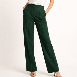 Mango Straight High Waisted Front Seam Pants